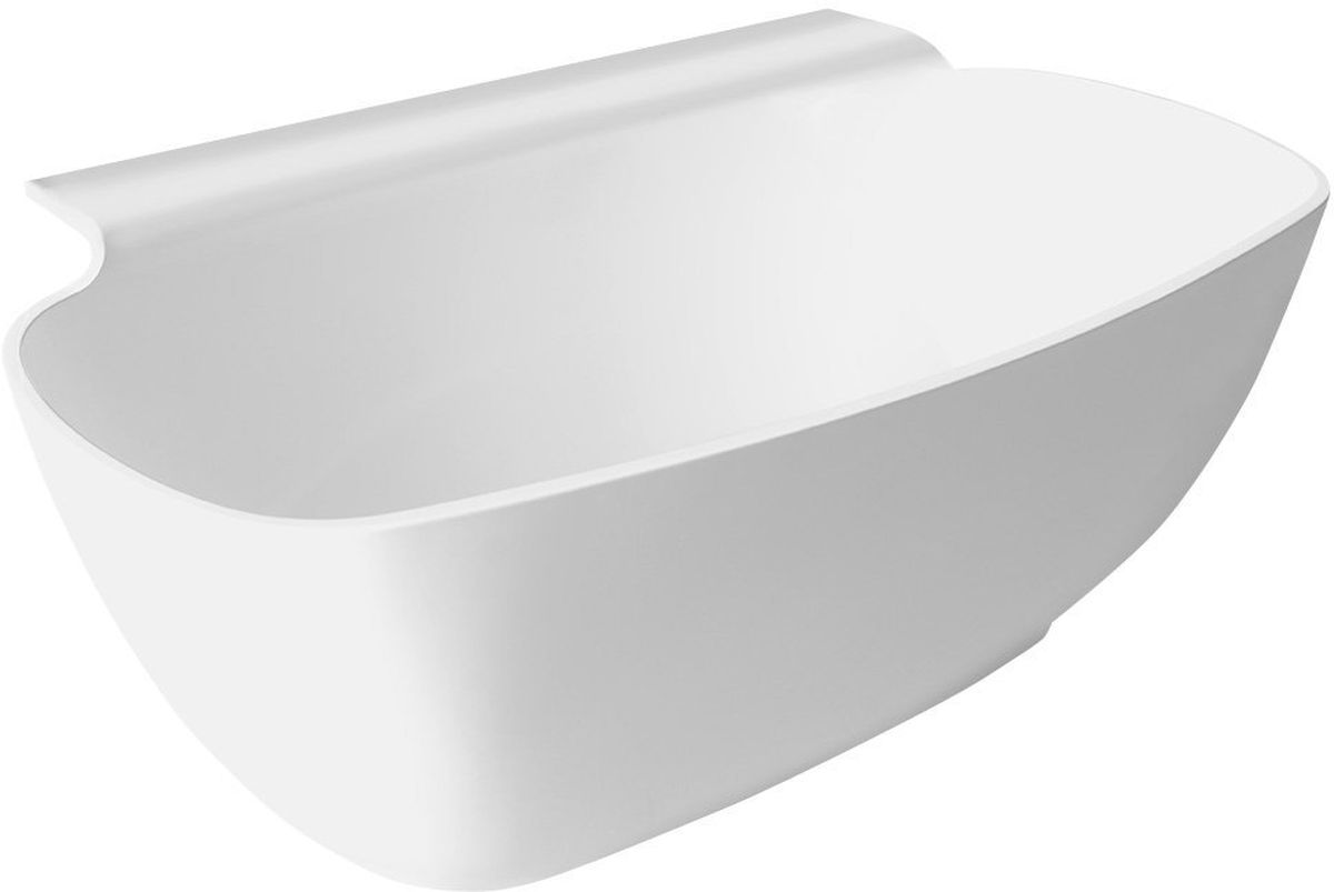 Polysan Nigra cadă de perete 158x80 cm ovală alb 82511