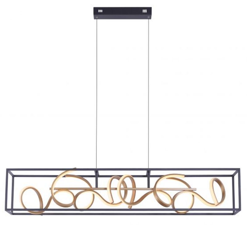 Paul Neuhaus Selina lampă suspendată 4x10.2 W negru-auriu 2416-18