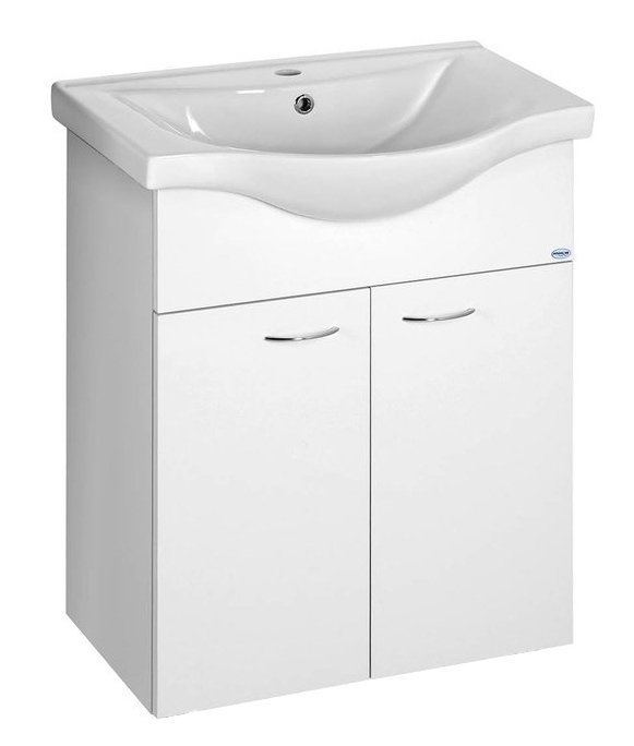 Aqualine Keramia Fresh dulap 59.6x33.4x74 cm sub chiuveta pe perete alb 50063A