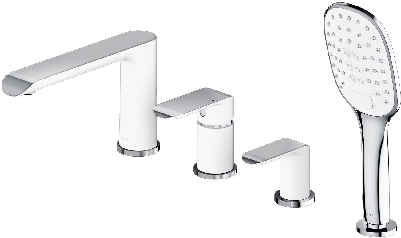 Omnires Sacramento baterie cadă-duș cadă crom-alb SC2332CRB