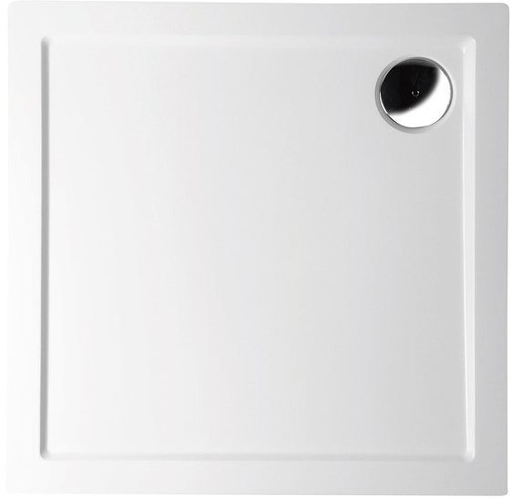 Polysan Aura cădiță de duș pătrată 80x80 cm alb 42511