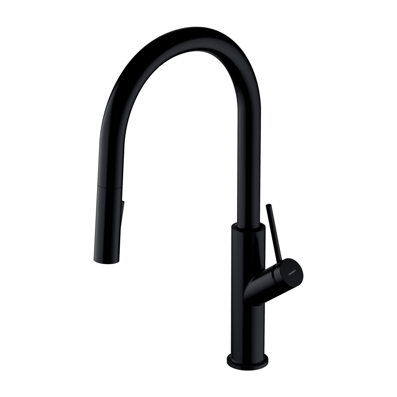 Omnires Bend baterie bucătărie pe picior negru BE6455BL