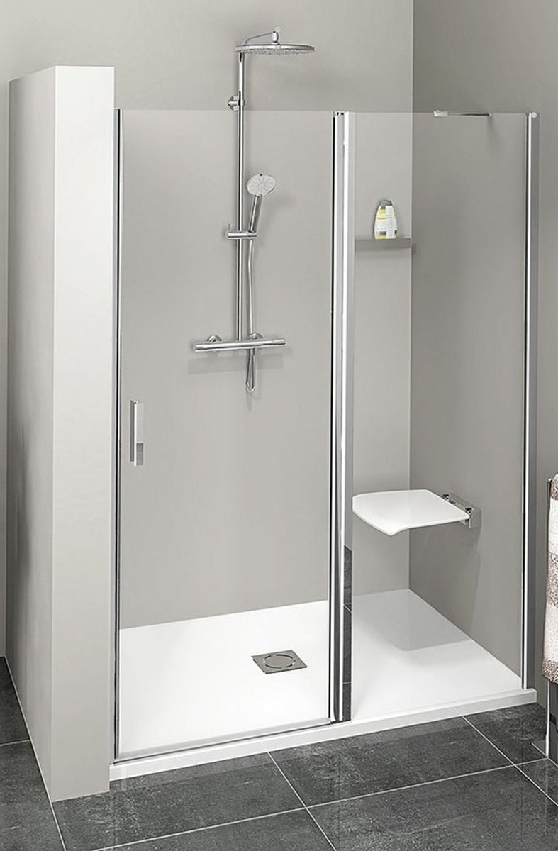 Polysan Zoom Line uși de duș 130 cm înclinabilă crom luciu/sticlă transparentă ZL1313