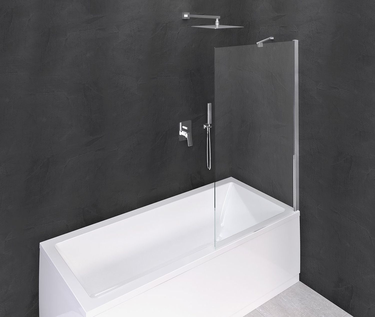 Polysan Modular Shower paravan cadă 70 cm o piesă crom luciu/sticlă transparentă BMS1-70
