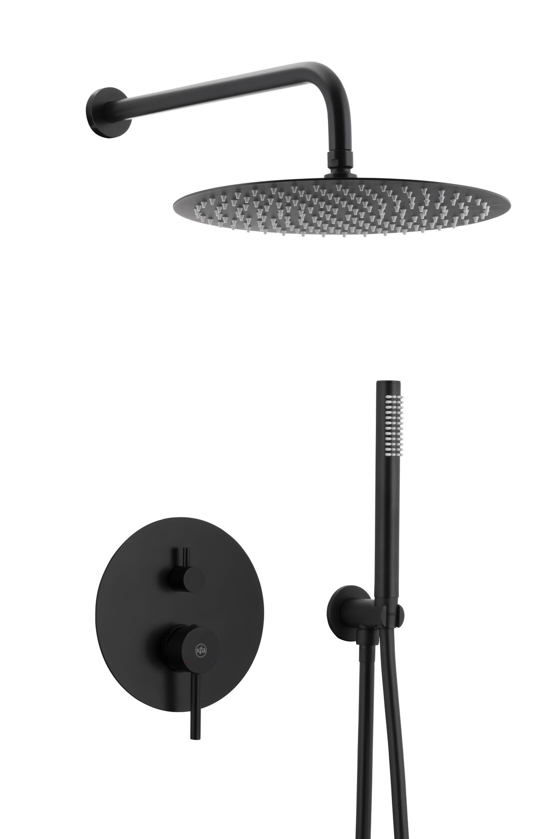 KFA Armatura Moza set de duș ascuns cu duș de ploaie negru 5039-501-81