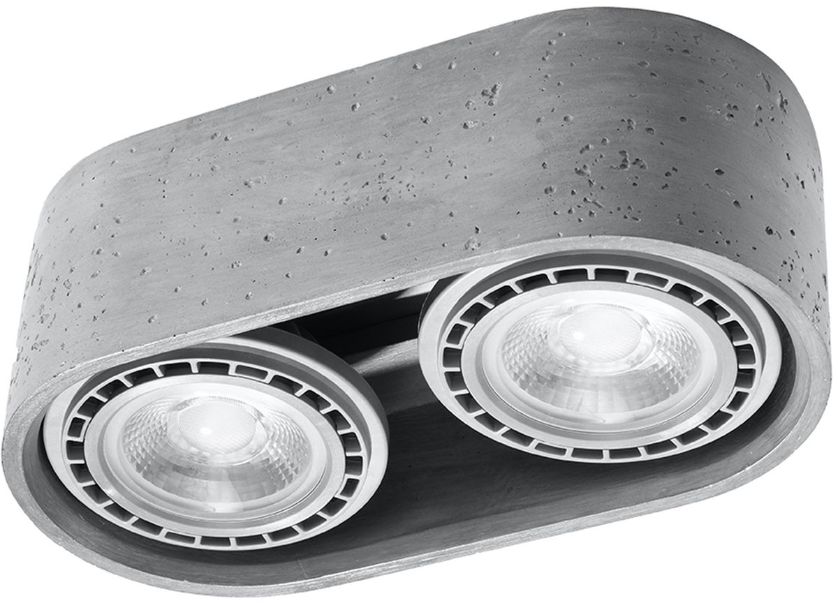 Sollux Lighting Basic lampă de tavan 2x40 W gri SL.0882