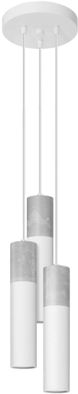 Sollux Lighting Borgio lampă suspendată 3x12 W alb-beton SL.1080