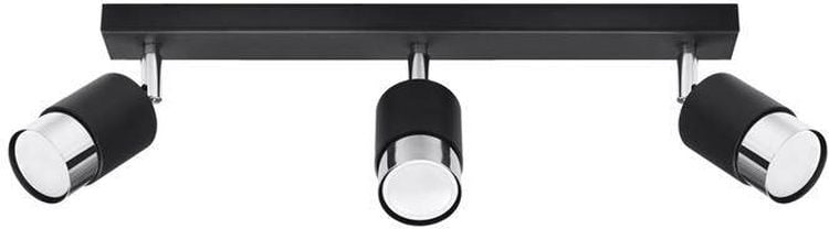 Sollux Lighting Nero lampă de tavan 3x40 W negru-crom SL.1066