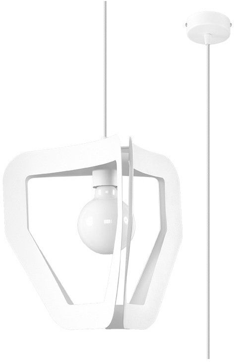 Sollux Lighting Tres lampă suspendată 1x60 W alb SL.0929