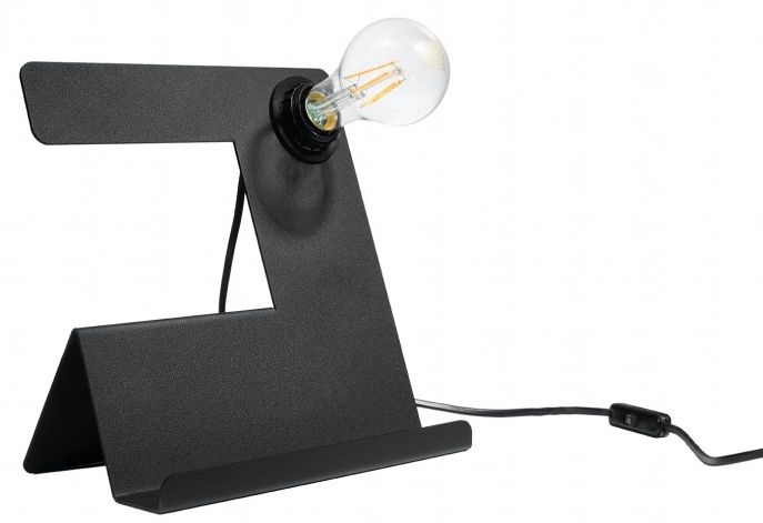 Sollux Lighting Incline veioză 1x60 W negru SL.0669