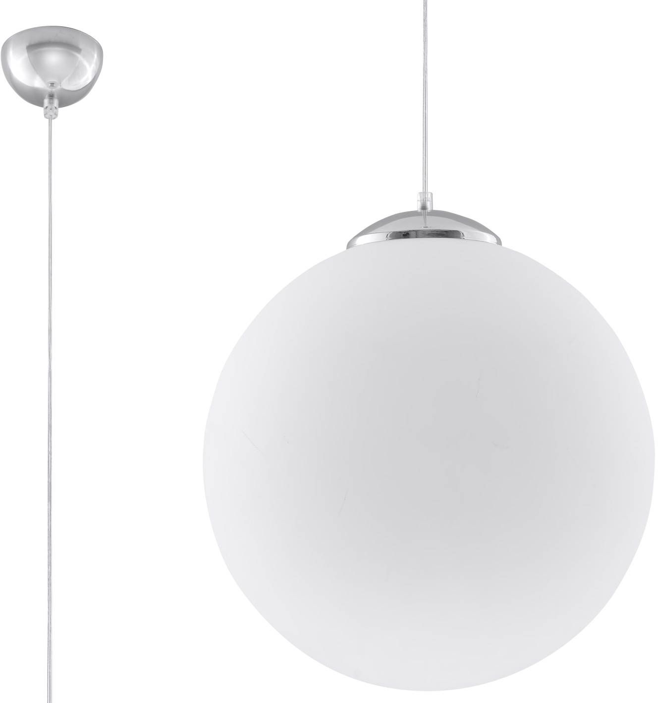 Sollux Lighting Ugo lampă suspendată 1x60 W alb-crom SL.0264
