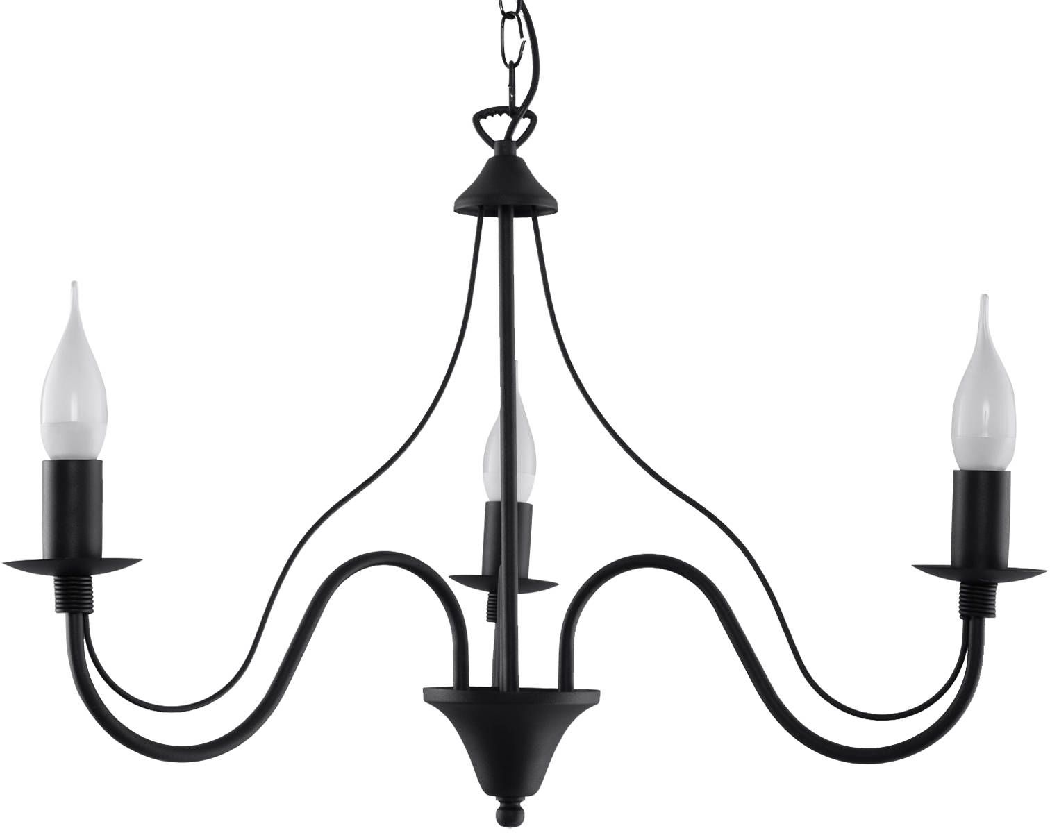 Sollux Lighting Minerwa lampă suspendată 3x40 W negru SL.0217