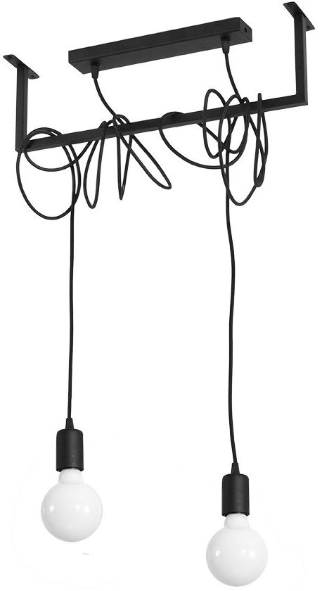 Sollux Lighting Salmanca lampă suspendată 2x60 W negru SL.0894