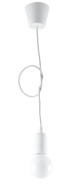 Sollux Lighting Diego lampă suspendată 1x60 W alb SL.0569