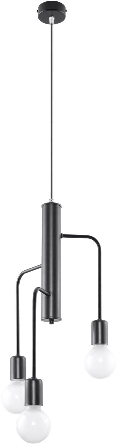 Sollux Lighting Duomo lampă suspendată 3x60 W negru SL.0302