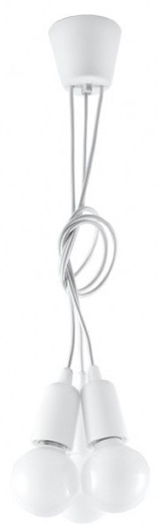 Sollux Lighting Diego lampă suspendată 3x60 W alb SL.0570