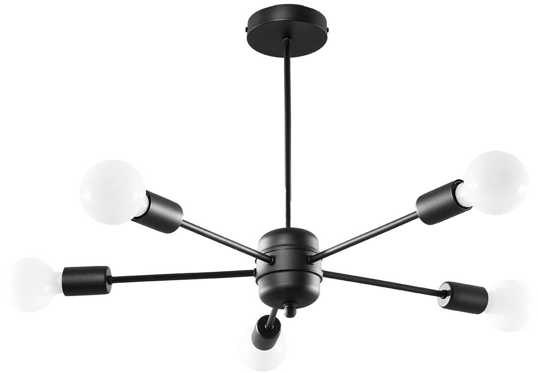 Sollux Lighting Lango lampă de tavan 5x60 W negru SL.1022