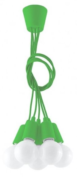 Sollux Lighting Diego lampă suspendată 5x60 W verde SL.0583