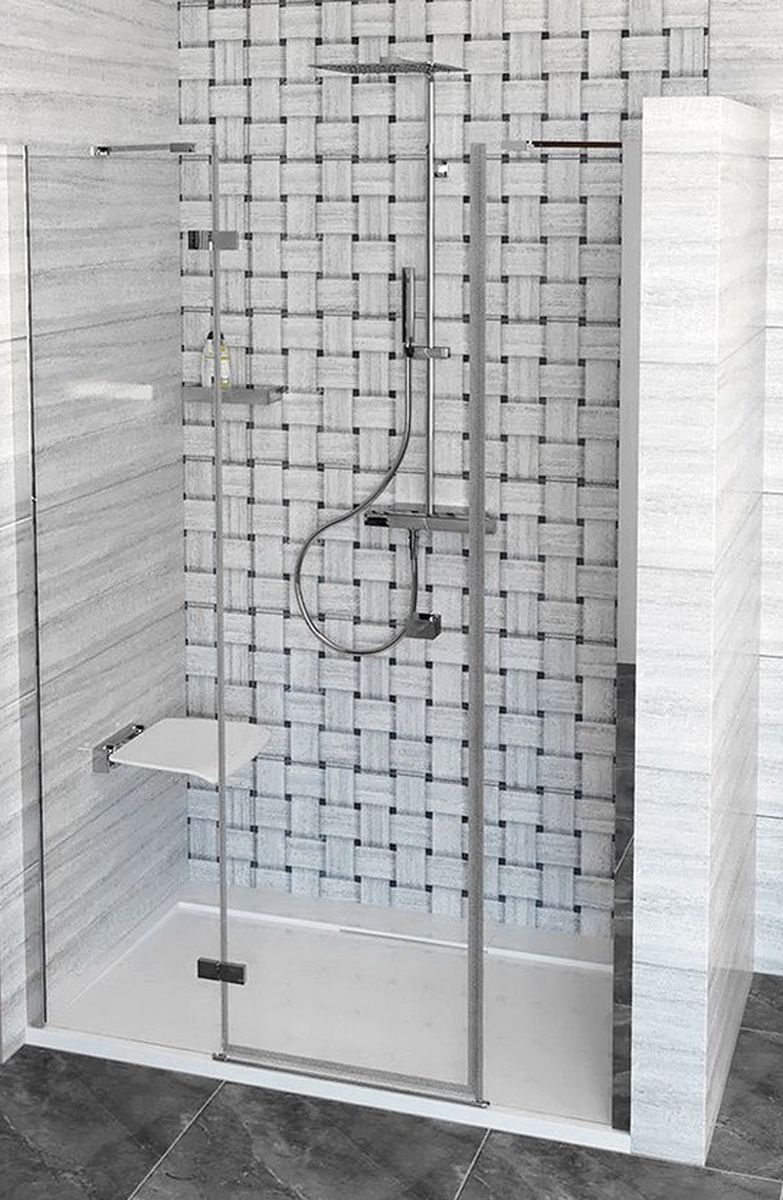 Polysan Fortis Line uși de duș 150 cm înclinabilă crom luciu/sticlă transparentă FL1515L