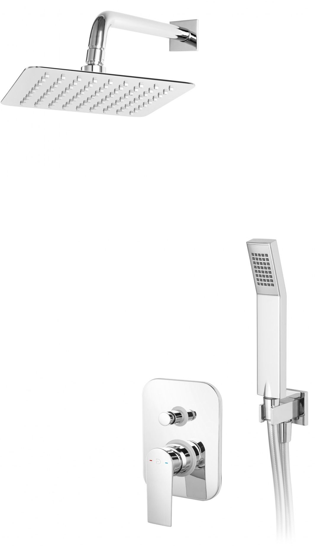 FDesign Pinea set de duș ascuns cu duș de ploaie crom FD1-PNA-7PSET-11