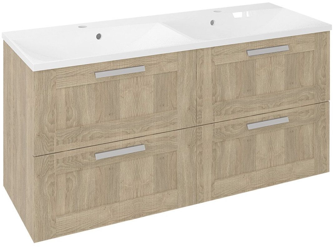 Sapho Amia dulap 119.5x45x60 cm sub chiuveta pe perete stejar-lemn AM120-2020