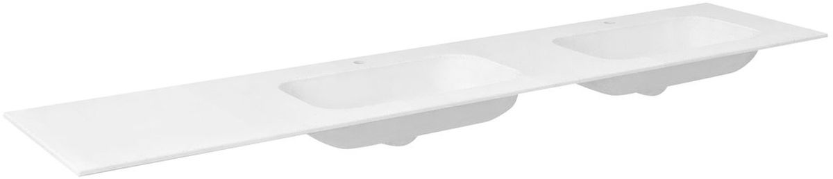 Sapho Aruba lavoar 220x51.5 cm dreptunghiular mobilier-dublă alb AR220-B2R