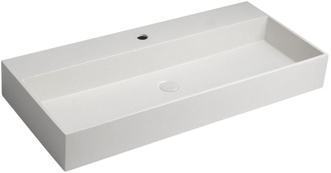 Sapho Quadrado lavoar 96x44 cm dreptunghiular mobilier negru AR467