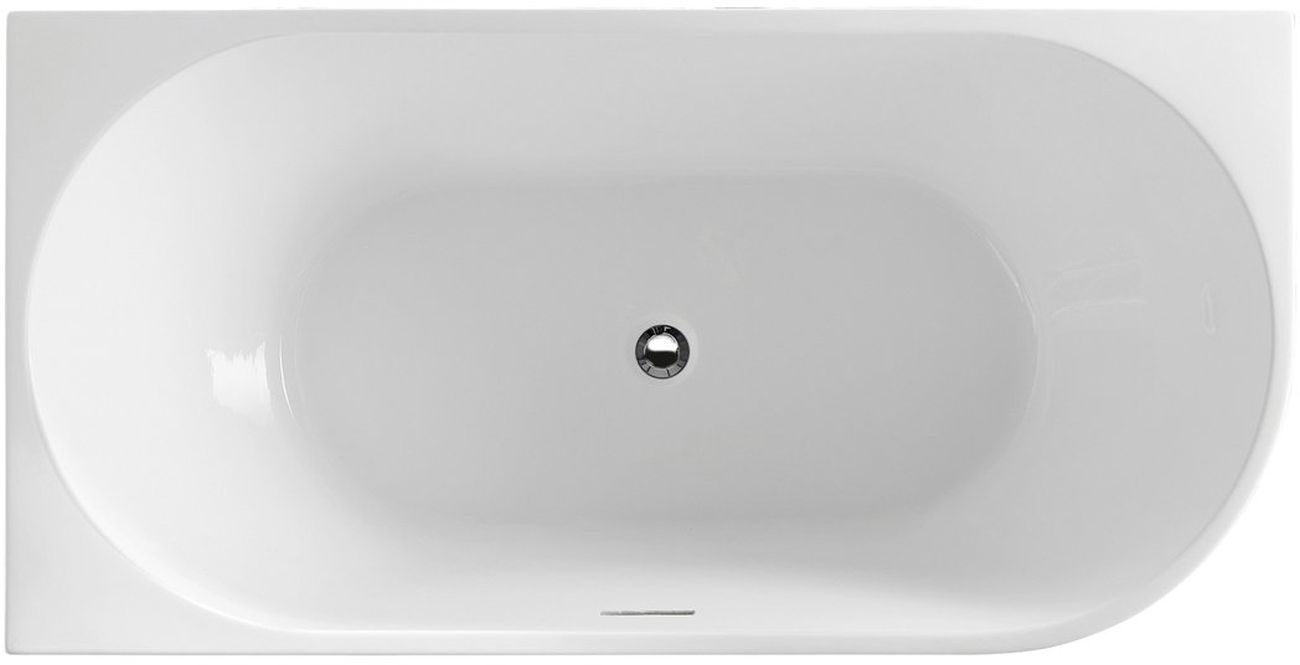 Aqualine Tibera cadă de perete 150x75 cm ovală alb E1046