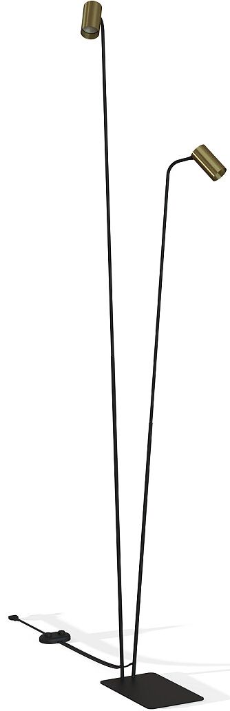 Nowodvorski Lighting Mono lampă de podea 2x10 W negru-alamă 7712