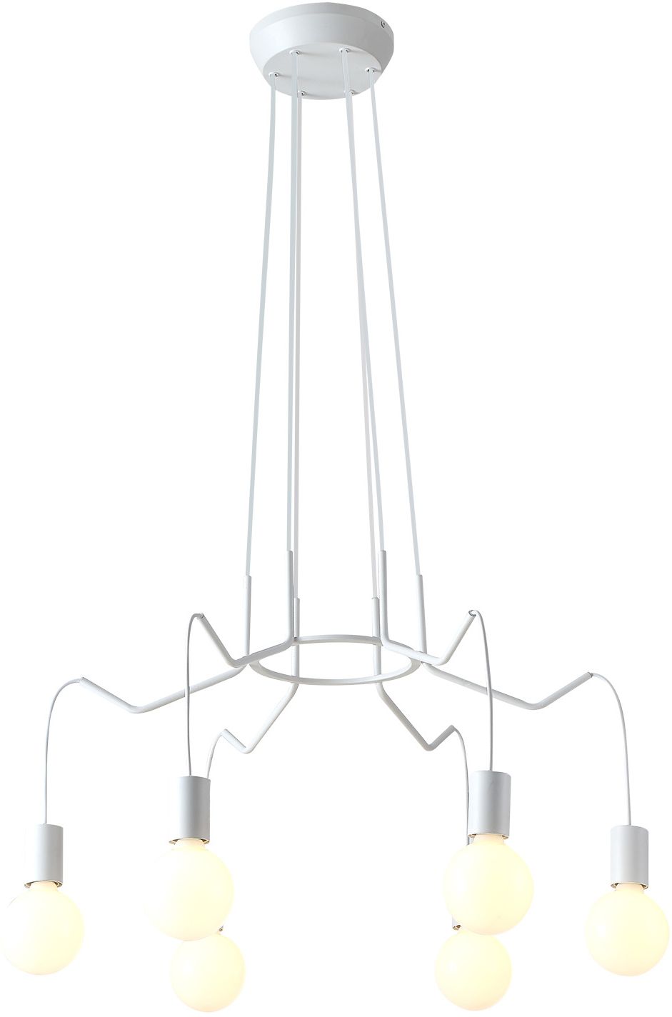 Candellux Basso lampă suspendată 6x40 W alb 36-71026