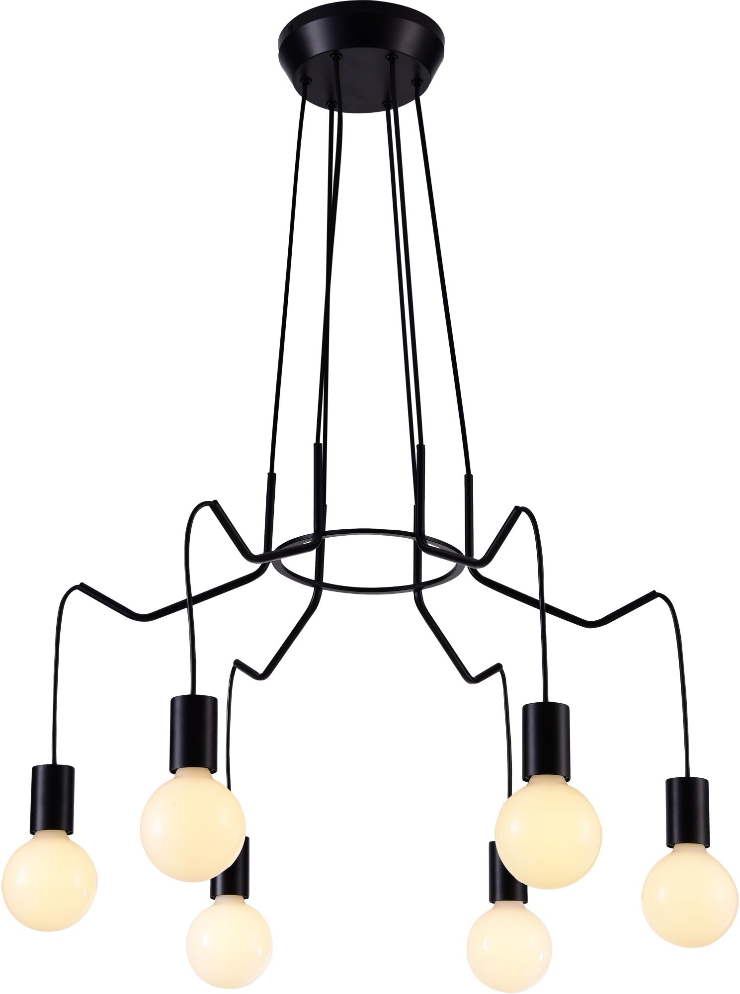 Candellux Basso lampă suspendată 6x40 W negru 36-71033