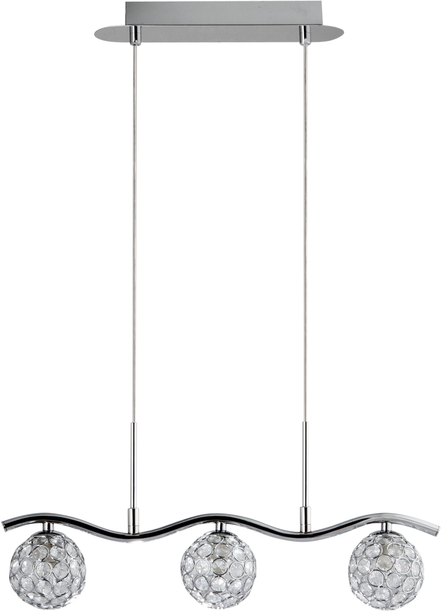 Candellux Starlet lampă suspendată 3x40 W crom-transparent 33-85743