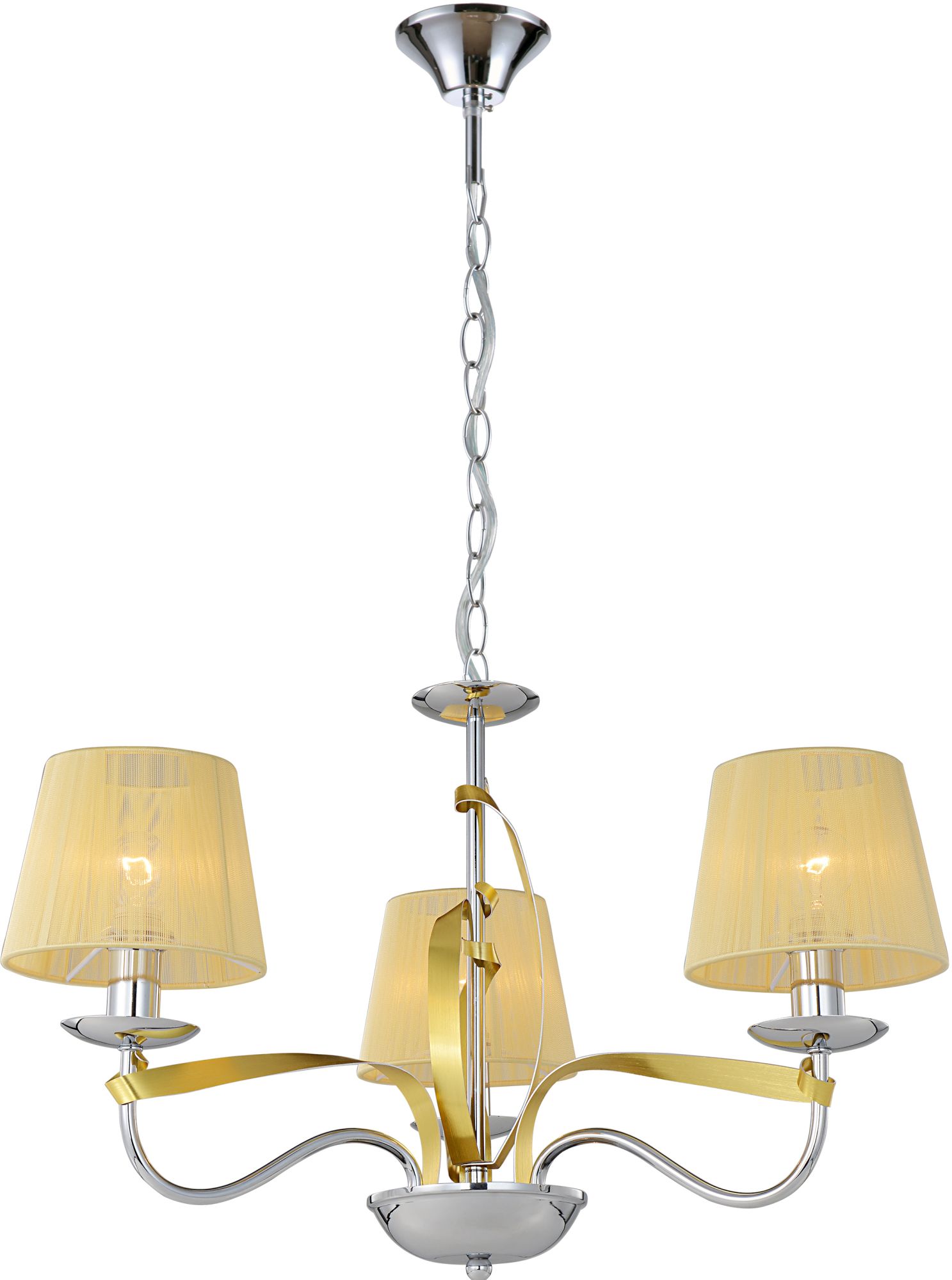 Candellux Diva lampă suspendată 3x40 W crom-auriu 33-55057