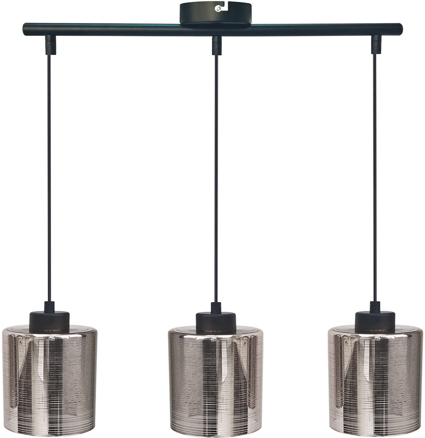 Candellux Cox lampă suspendată 3x60 W negru-crom 33-53886