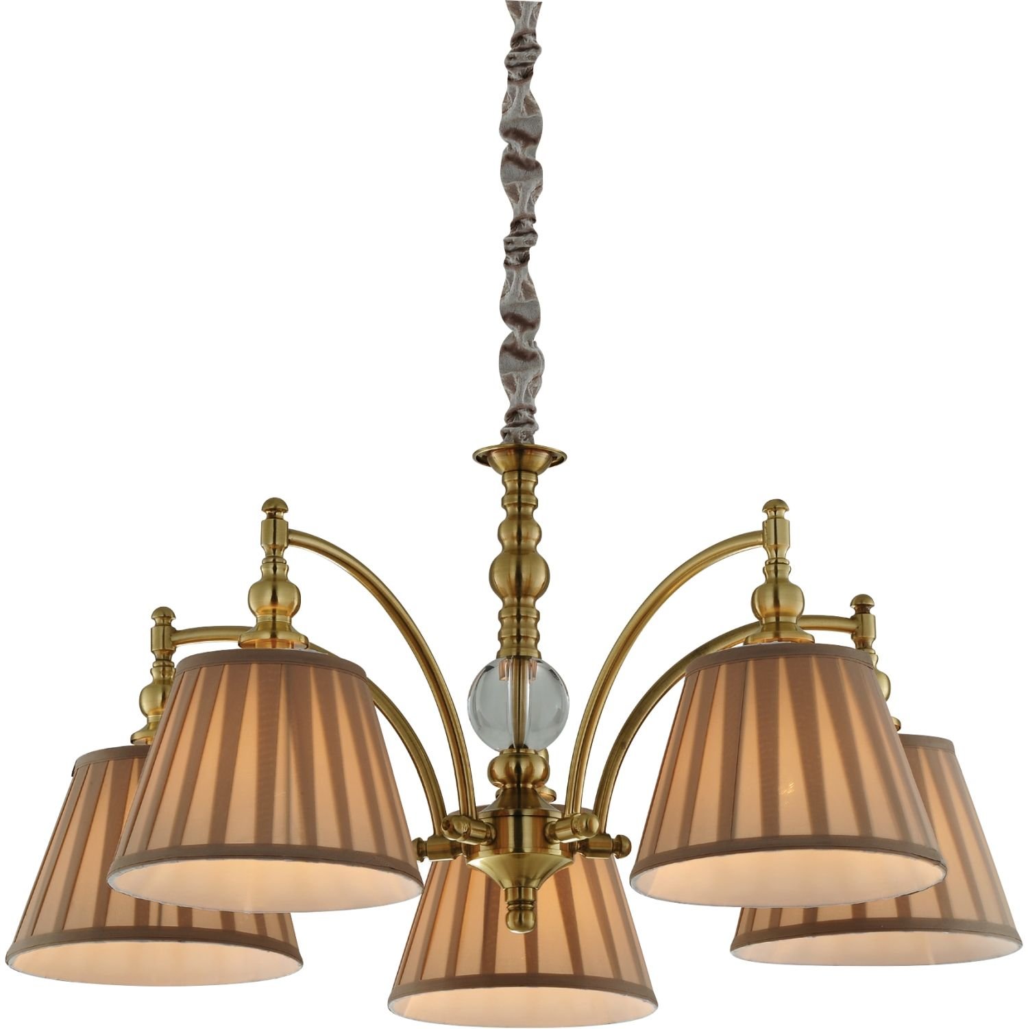 Candellux Austin lampă suspendată 5x40 W patină-maro 35-13859