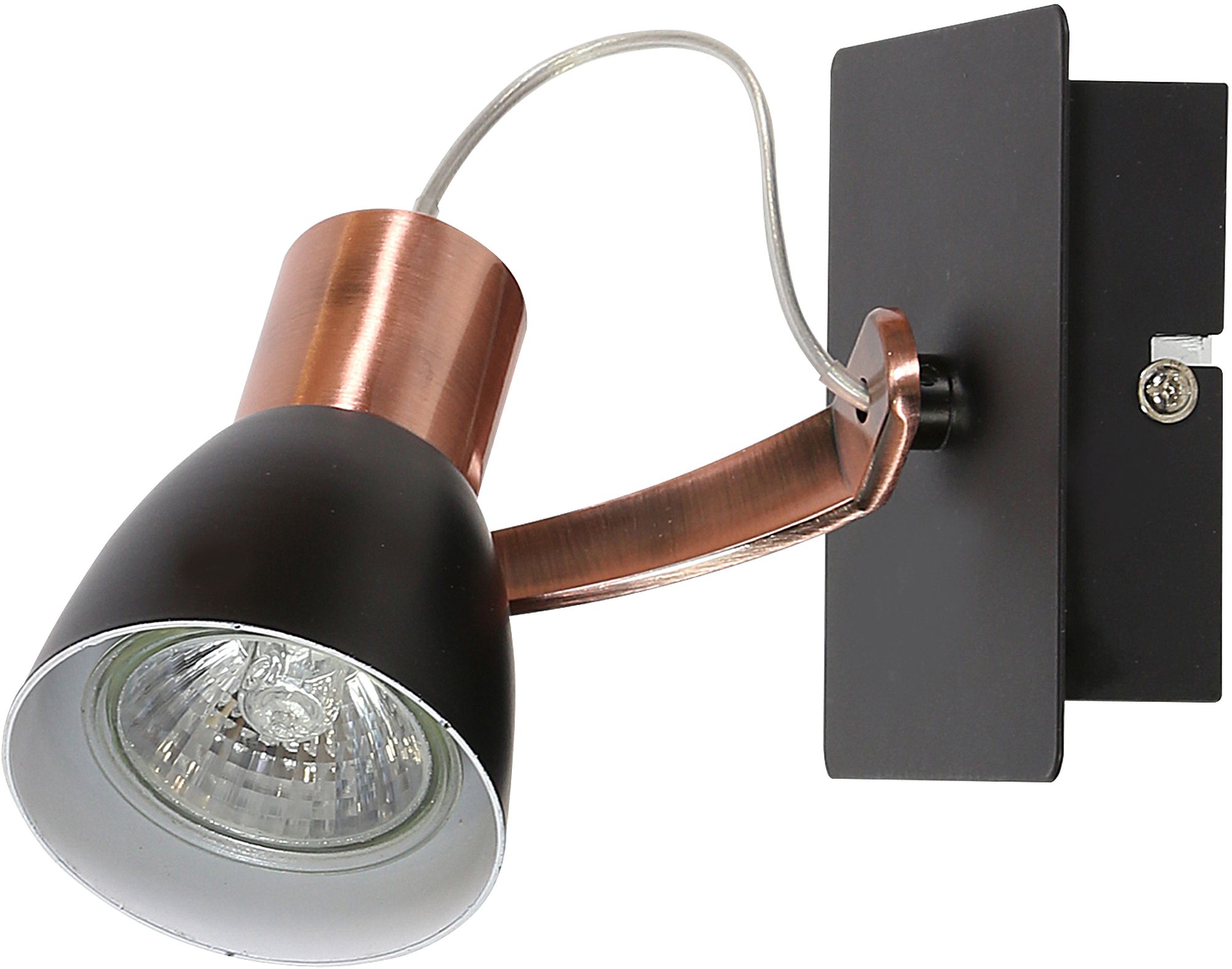 Candellux Markus lampă de perete 1x50 W negru-cupru 91-35554-M