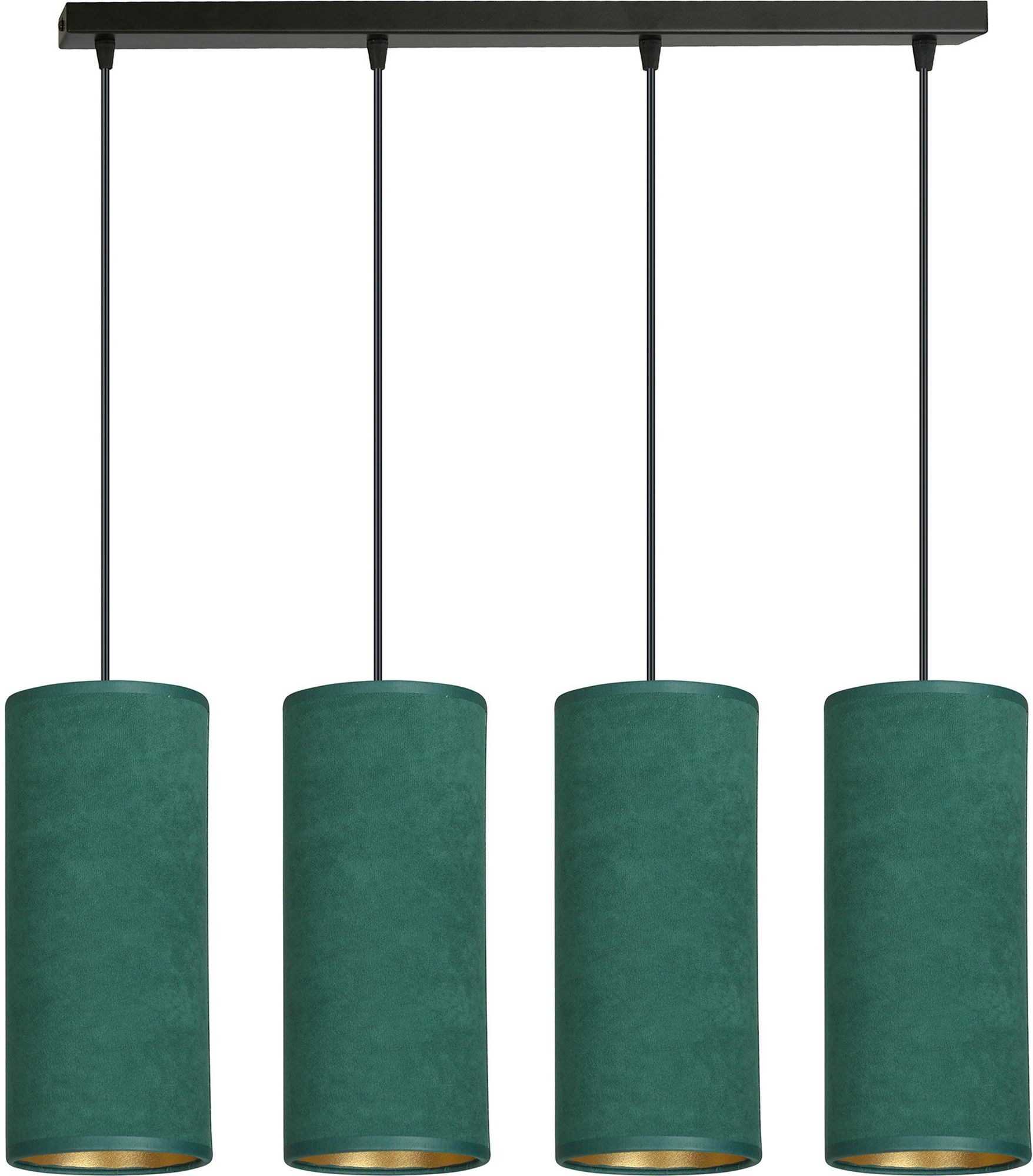 Emibig Bente lampă suspendată 4x60 W negru-verde-auriu 1058/4