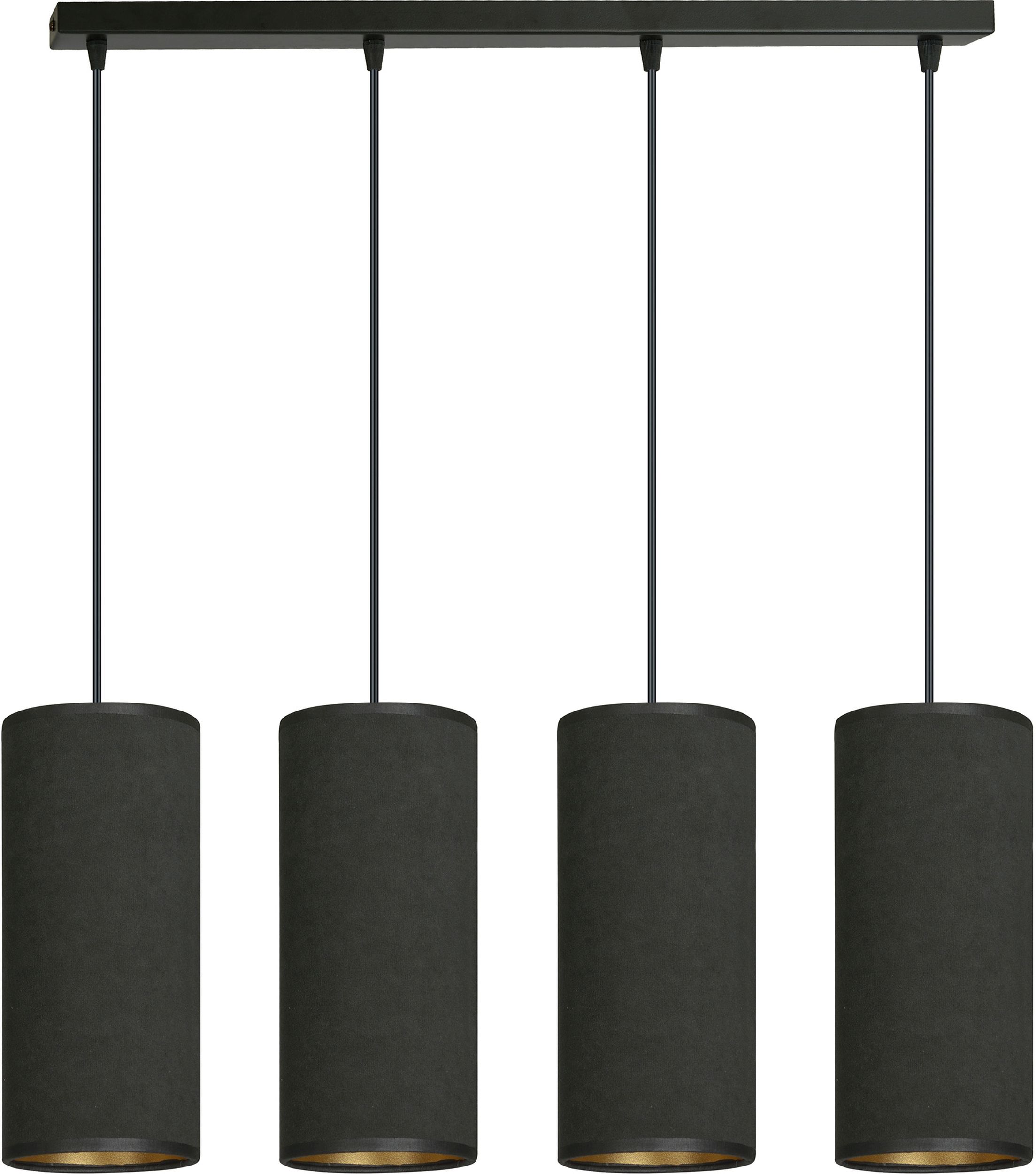 Emibig Bente lampă suspendată 4x60 W negru-auriu 1067/4