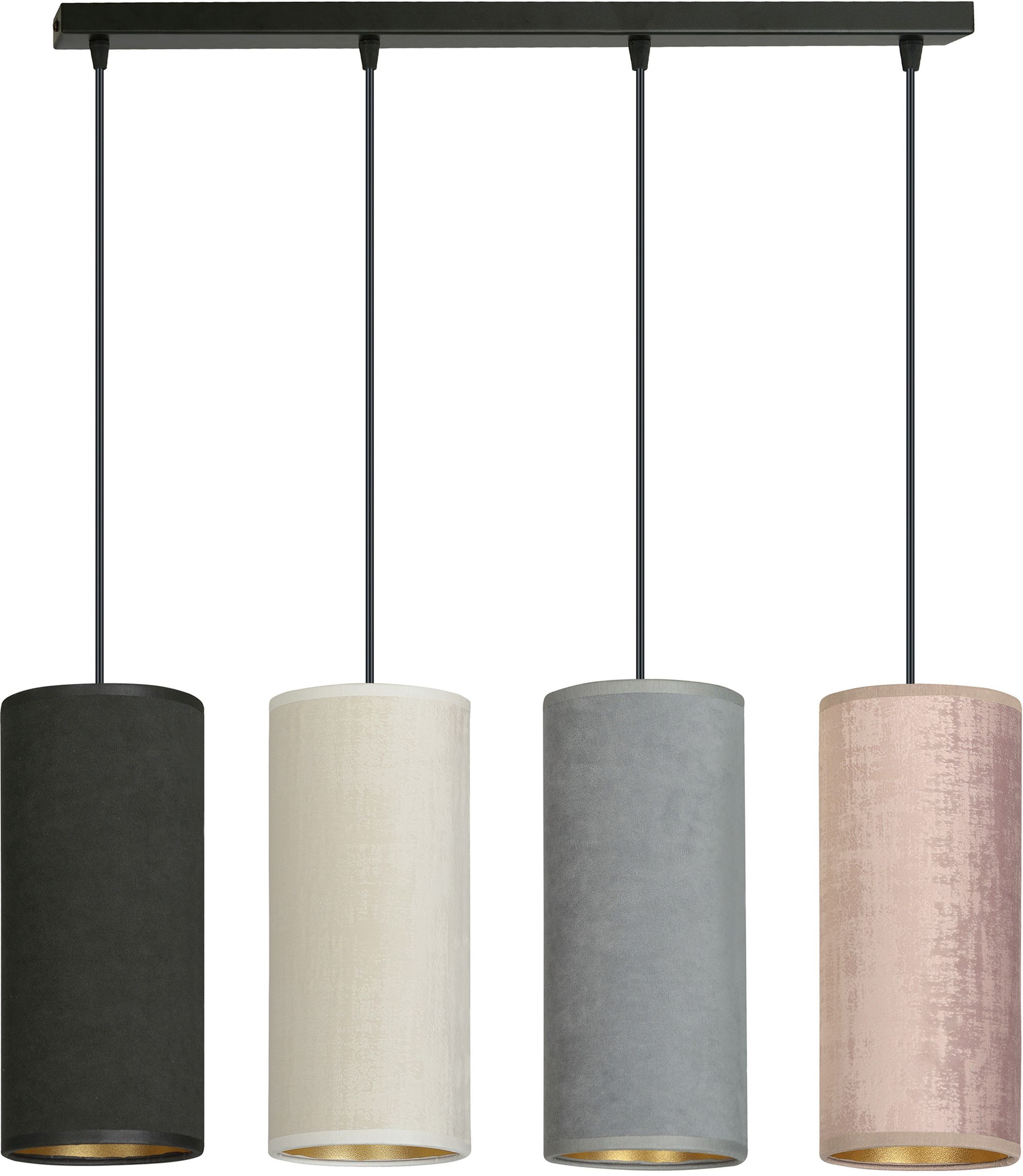 Emibig Bente lampă suspendată 4x60 W alb-negru-roz-auriu-gri/frasin 1068/4
