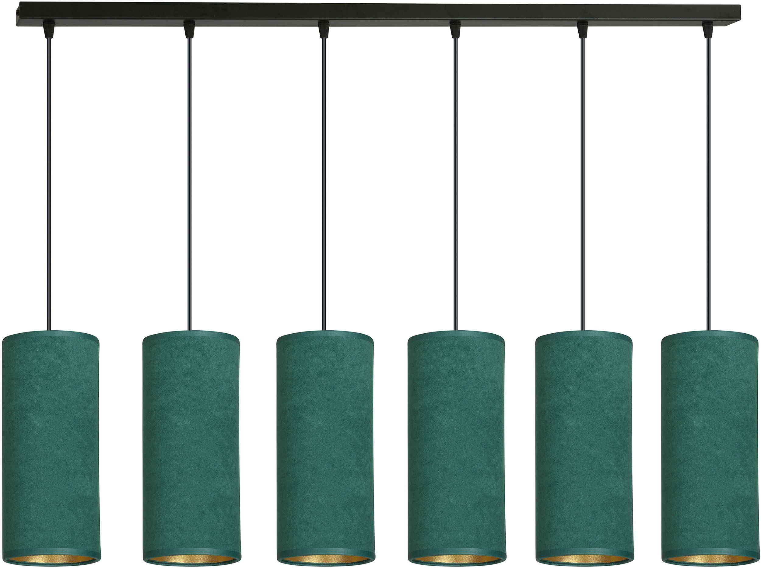 Emibig Bente lampă suspendată 6x60 W negru-verde-auriu 1058/6