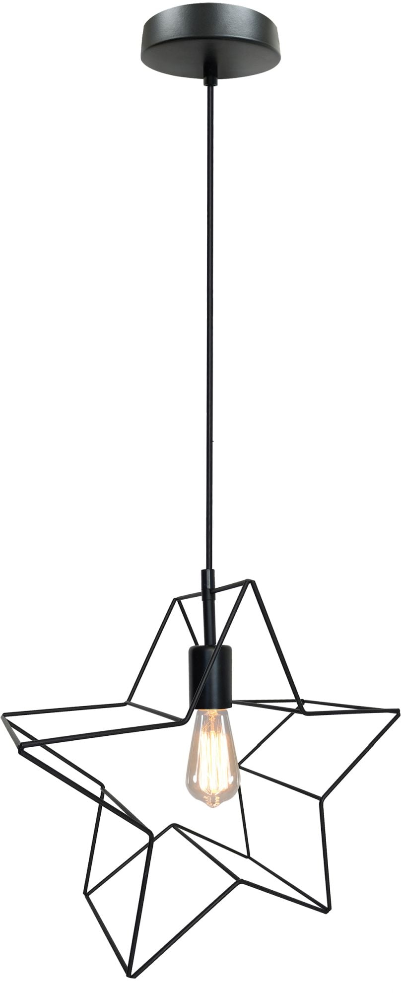 Candellux Gwiazdka lampă suspendată 1x60 W negru 31-64080