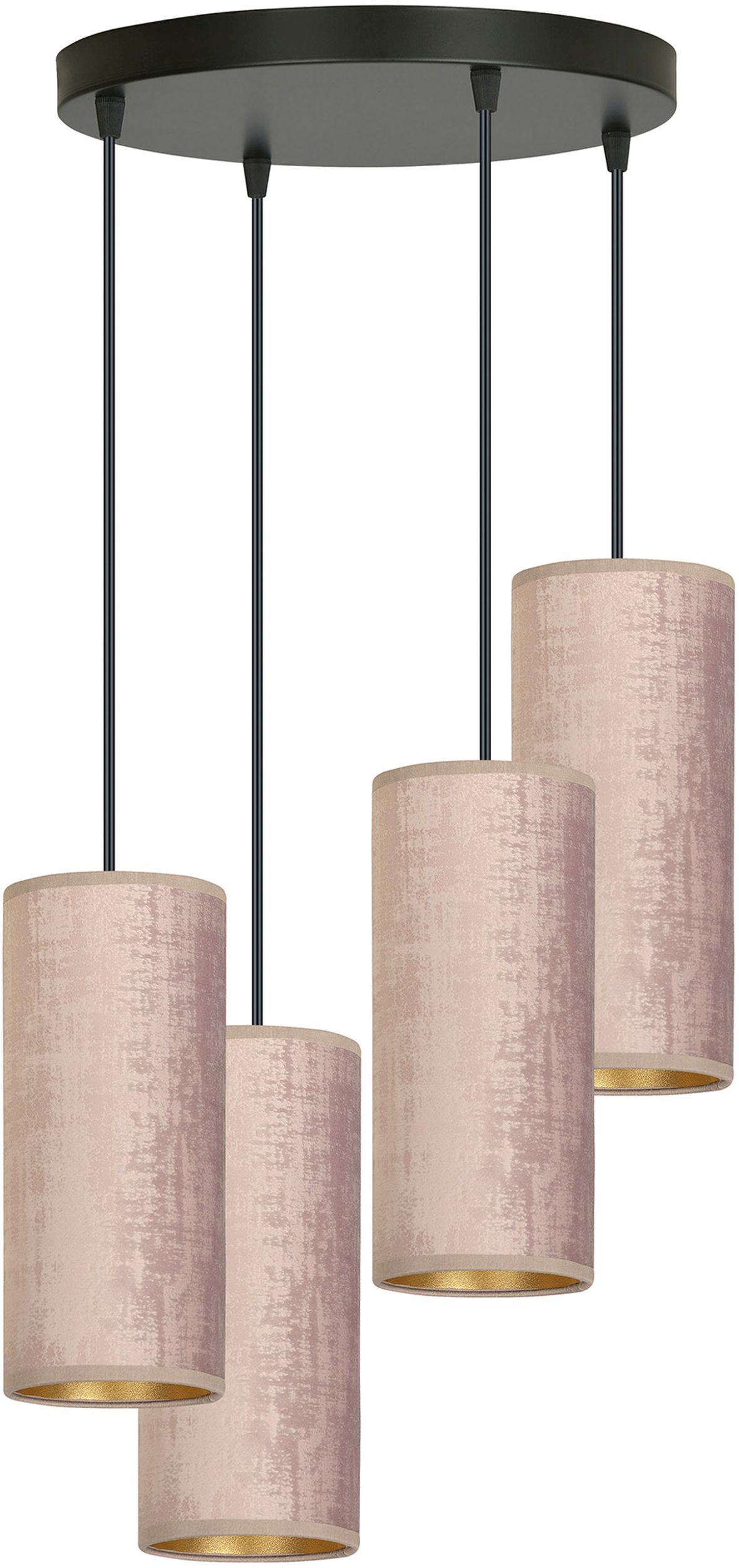 Emibig Bente lampă suspendată 1x60 W negru-roz-auriu 1061/4PREM