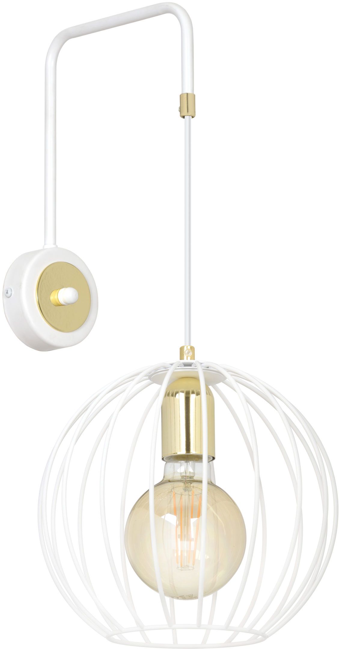 Emibig Albio lampă de perete 1x60 W alb-auriu 145/K1