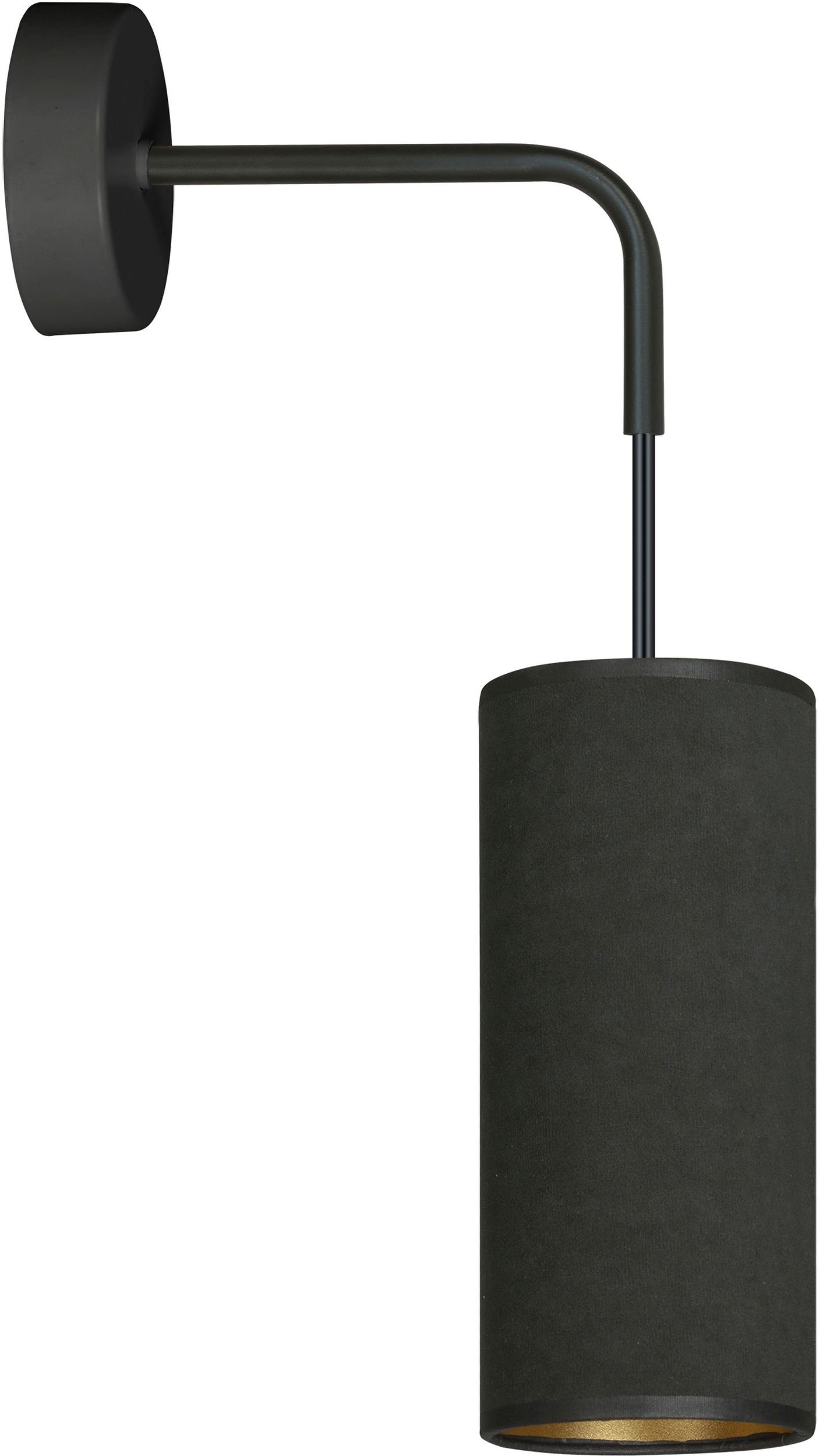 Emibig Bente lampă de perete 1x60 W negru-auriu 1067/K1