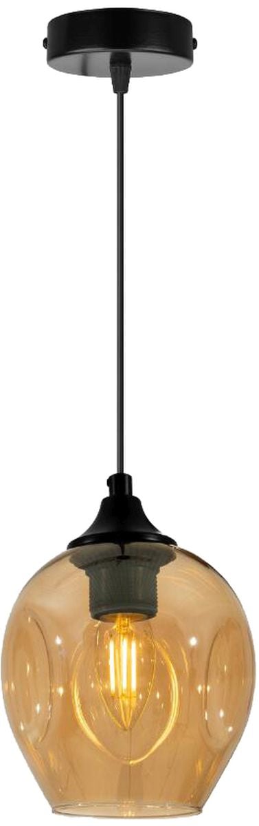 Candellux Aspa lampă suspendată 1x40 W negru-maro 31-00583