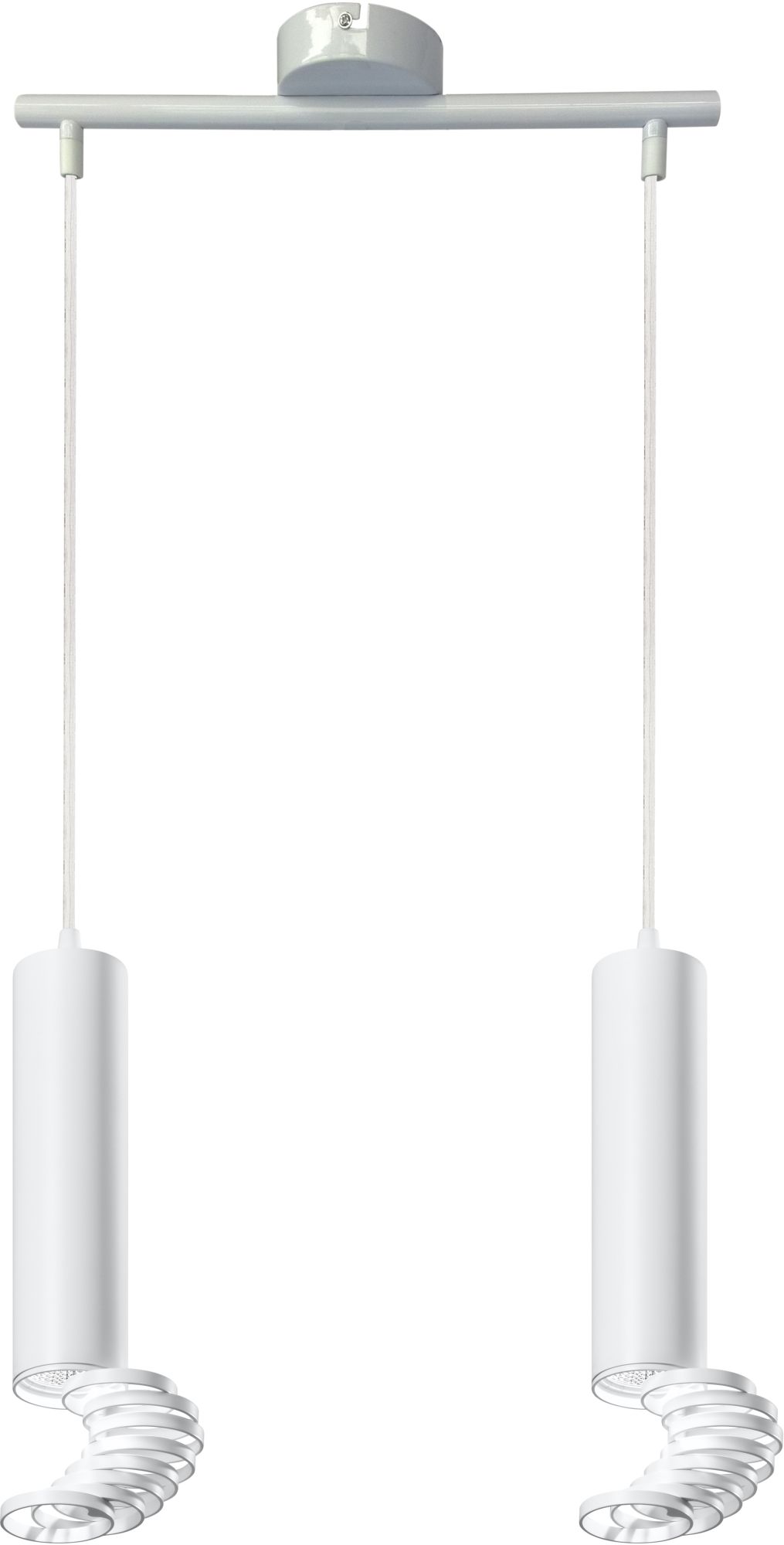Candellux Tuba lampă suspendată 2x50 W alb 32-78636