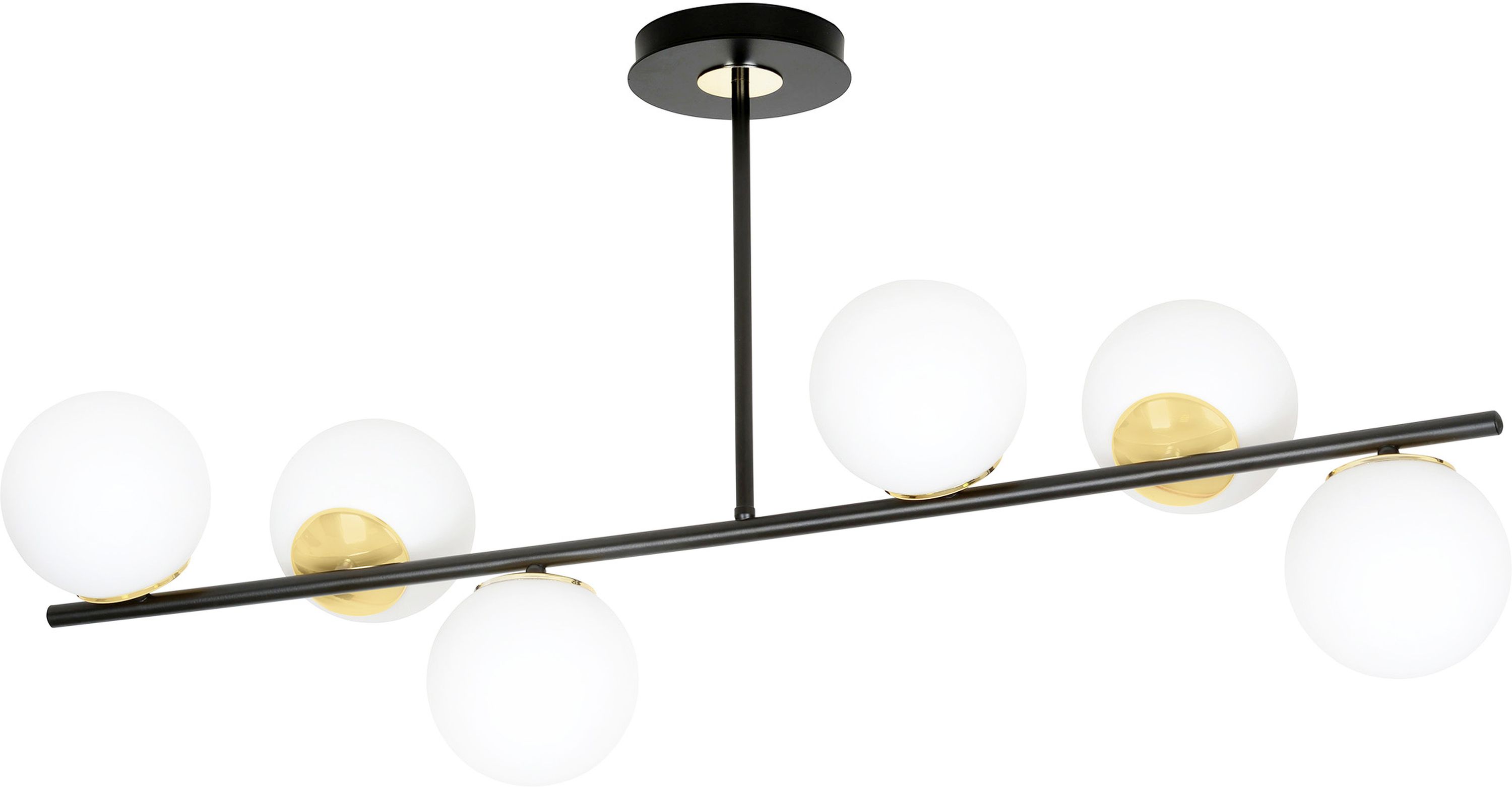 Emibig Floki lampă de tavan 6x40 W negru-auriu 1022/6