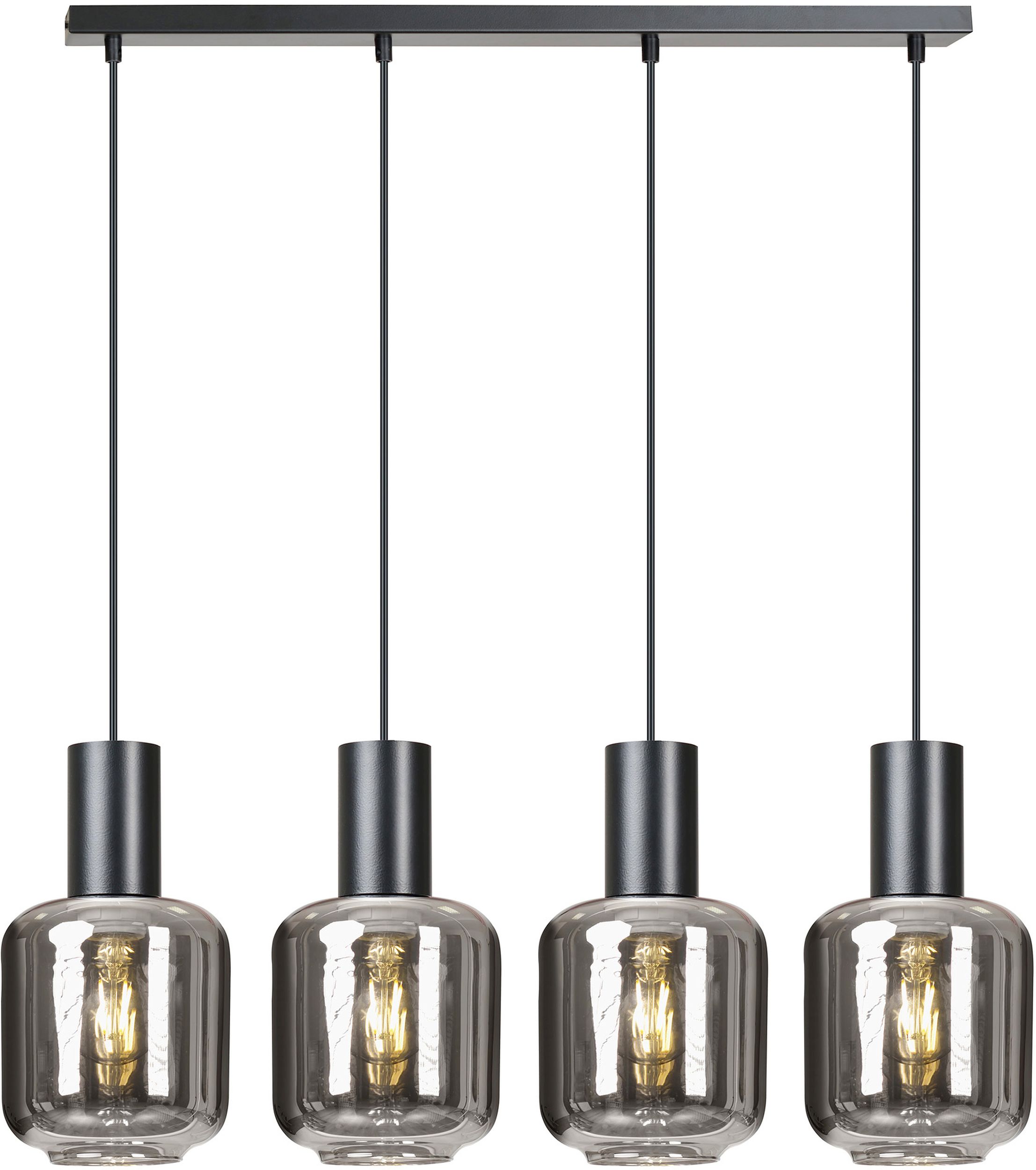 Emibig Ingvar lampă suspendată 4x60 W negru 1014/4