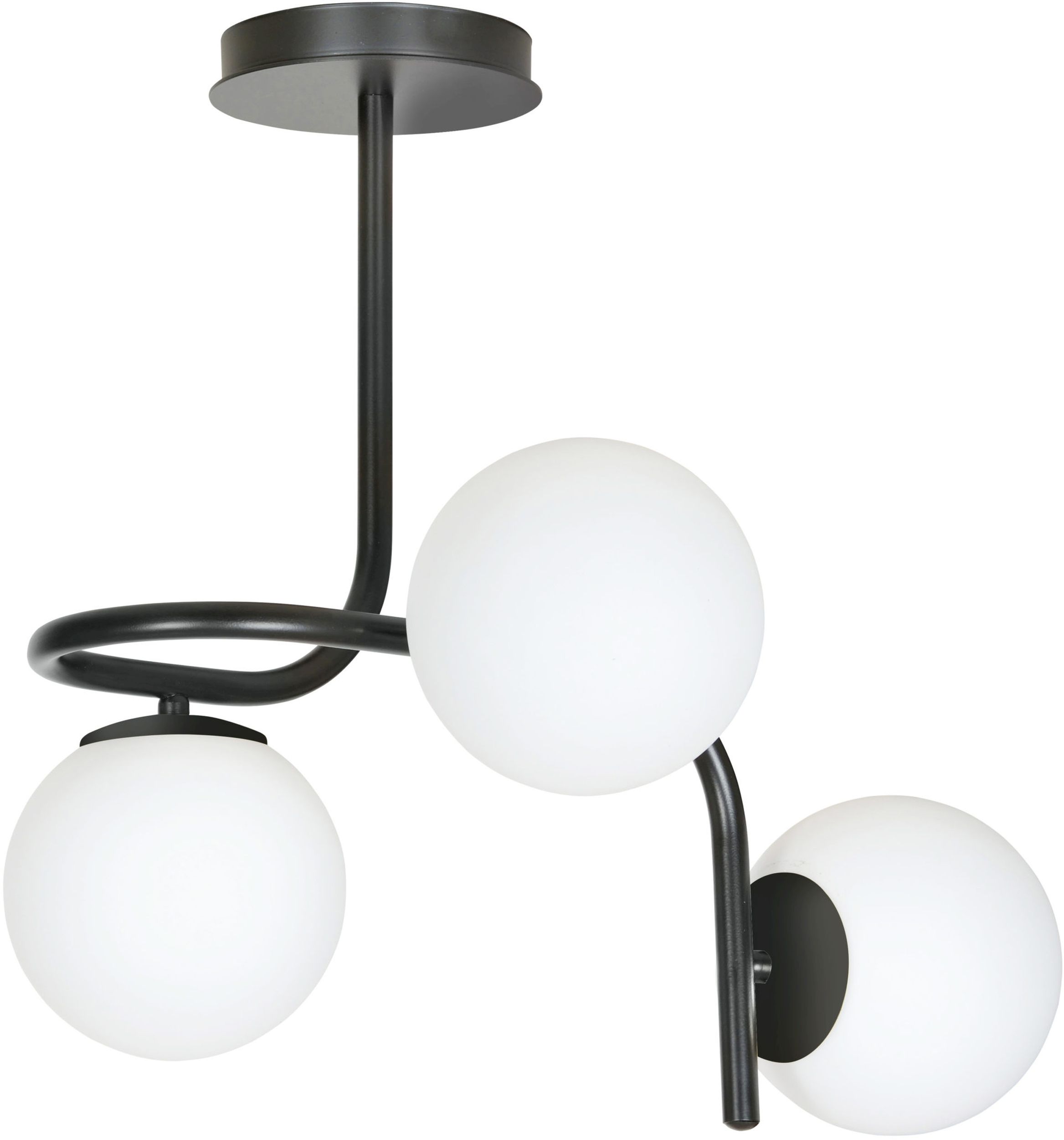 Emibig Kalf lampă de tavan 3x10 W negru 1030/3