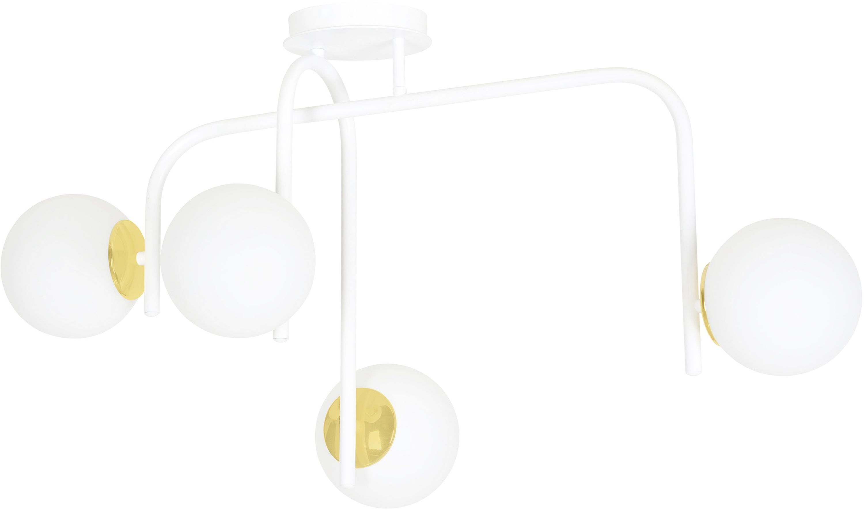 Emibig Ragnar lampă de tavan 4x10 W alb-auriu 1033/4B